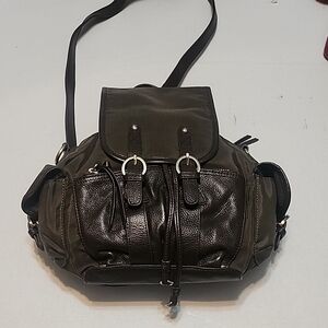 Hayden Harnett Dark Olive Green Convertable Backpack EUC